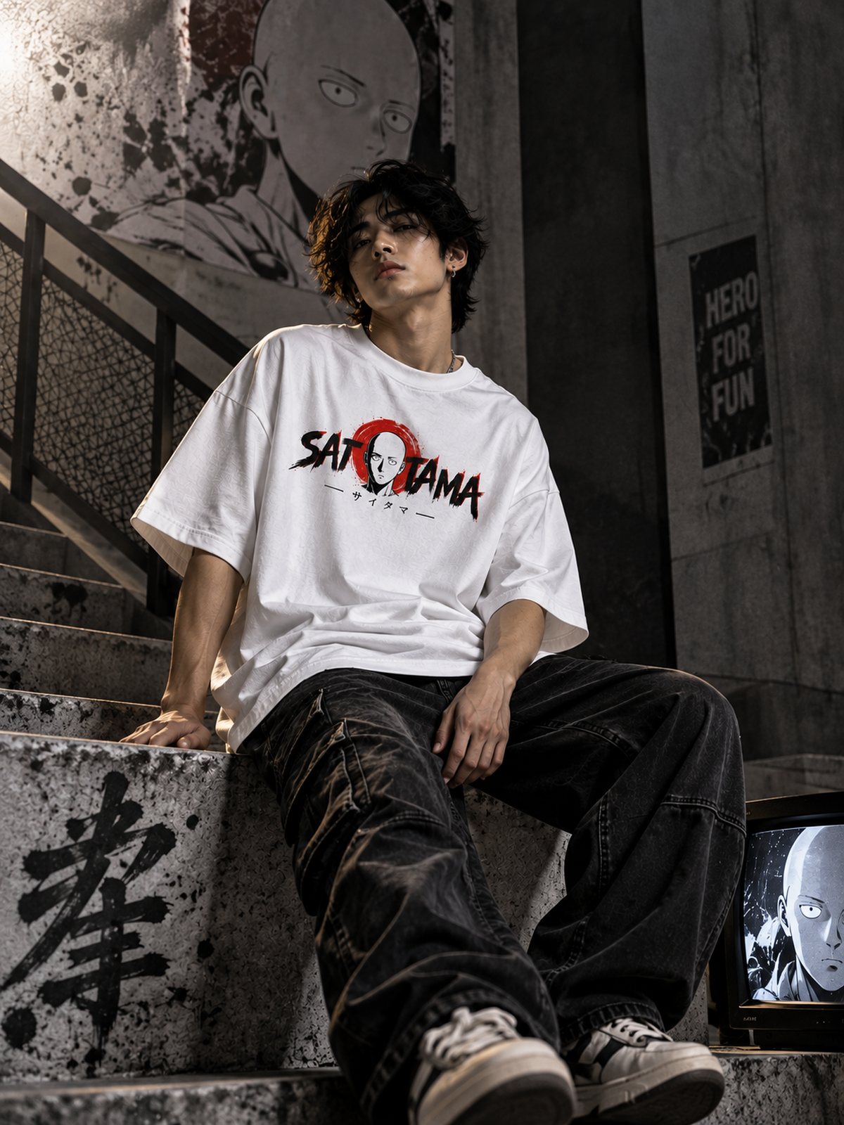 Saitama — One Punch Man · Oversized T-Shirt