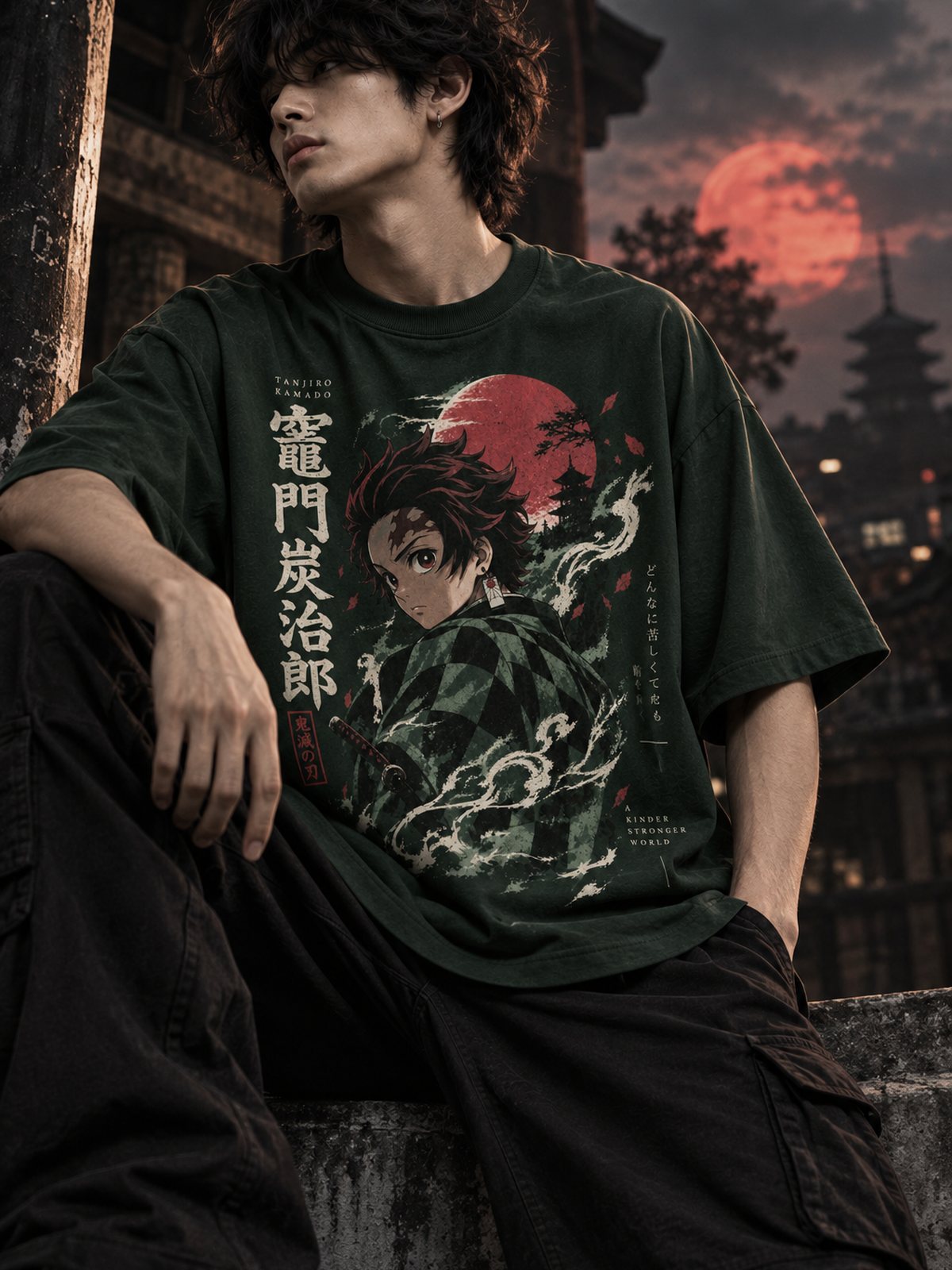 Tanjiro — Demon Slayer · Oversized T-Shirt