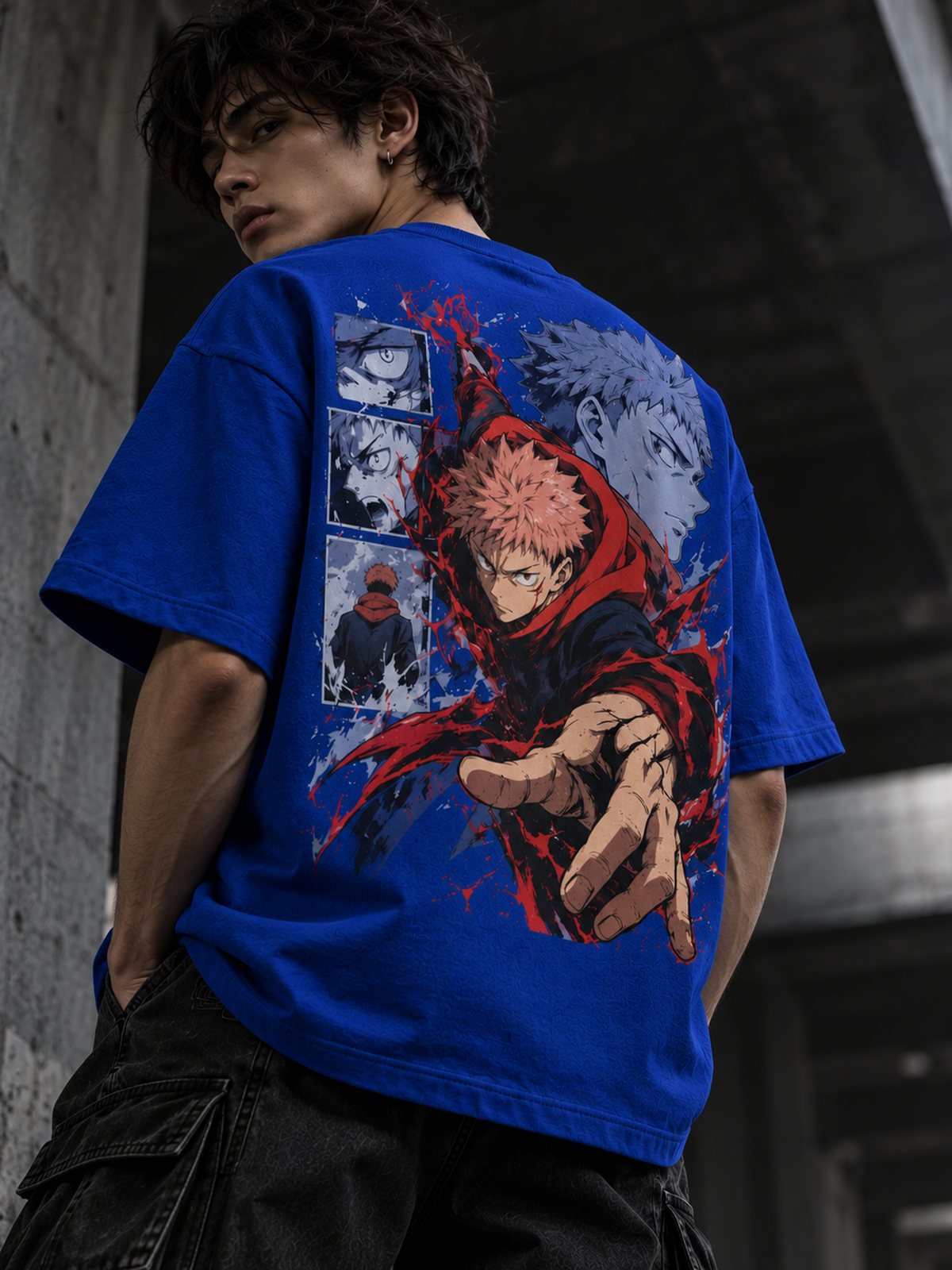 Yuji — Jujutsu Kaisen · Oversized T-Shirt — Relaxed