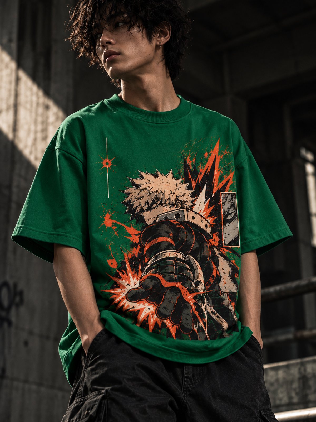 Todoroki — My Hero Academia · Oversized T-Shirt — Relaxed