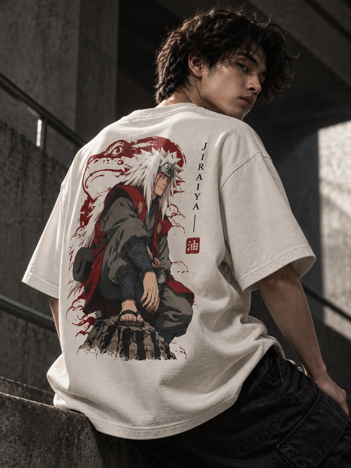 Jiraiya — Naruto · Boxy Oversized T-Shirt — French Terry