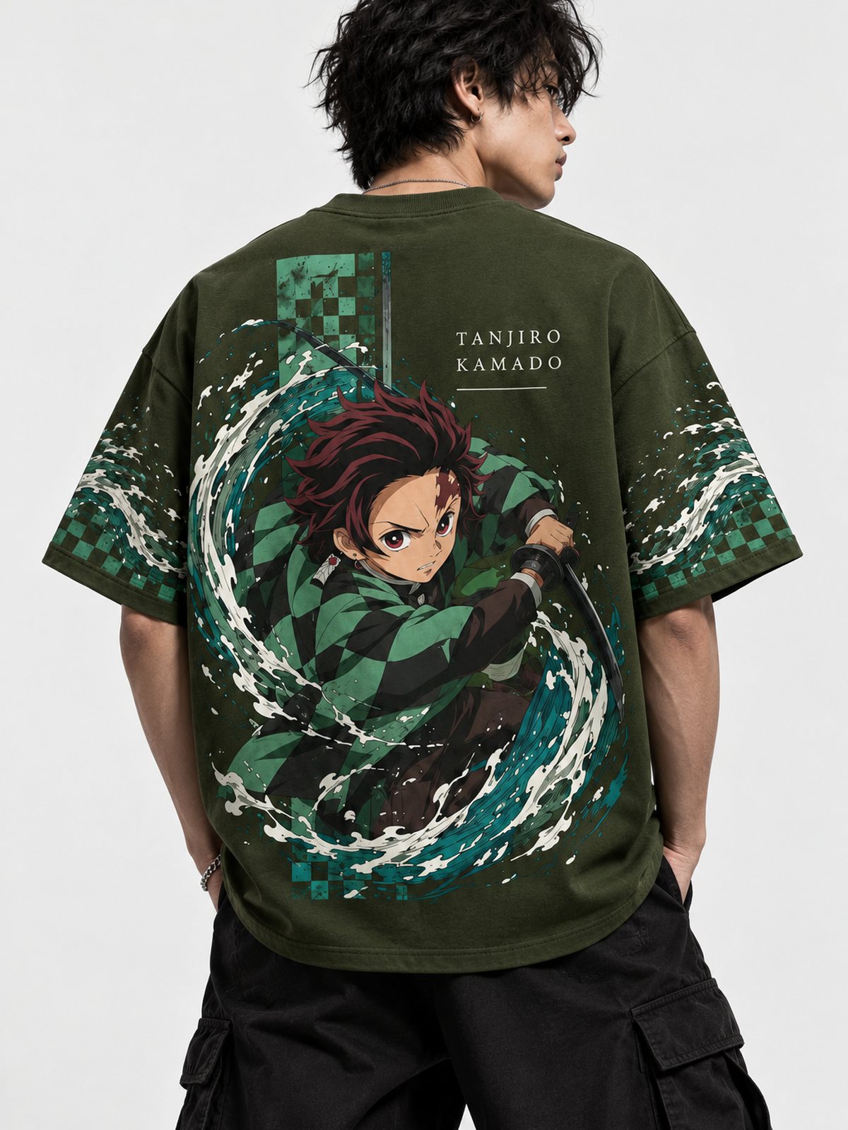 Tanjiro — Demon Slayer · Boxy Oversized T-Shirt — French Terry
