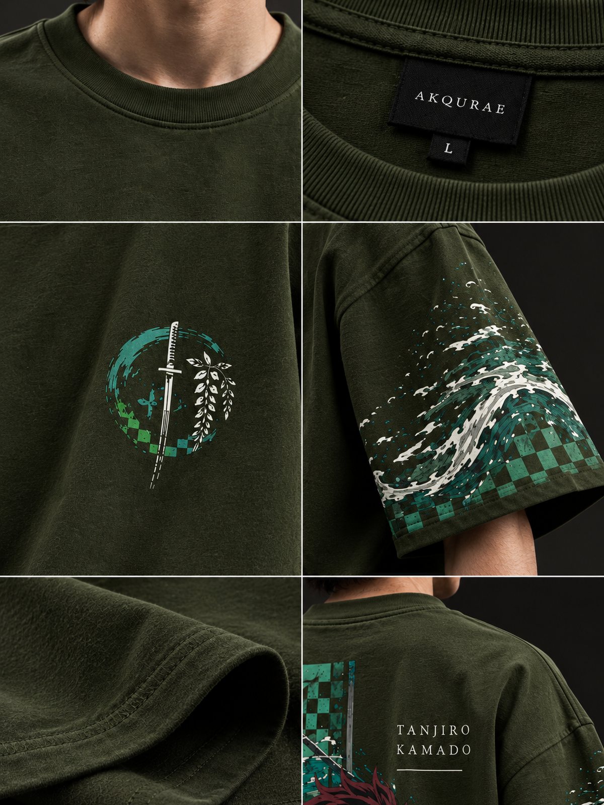 Tanjiro — Demon Slayer · Boxy Oversized T-Shirt — French Terry