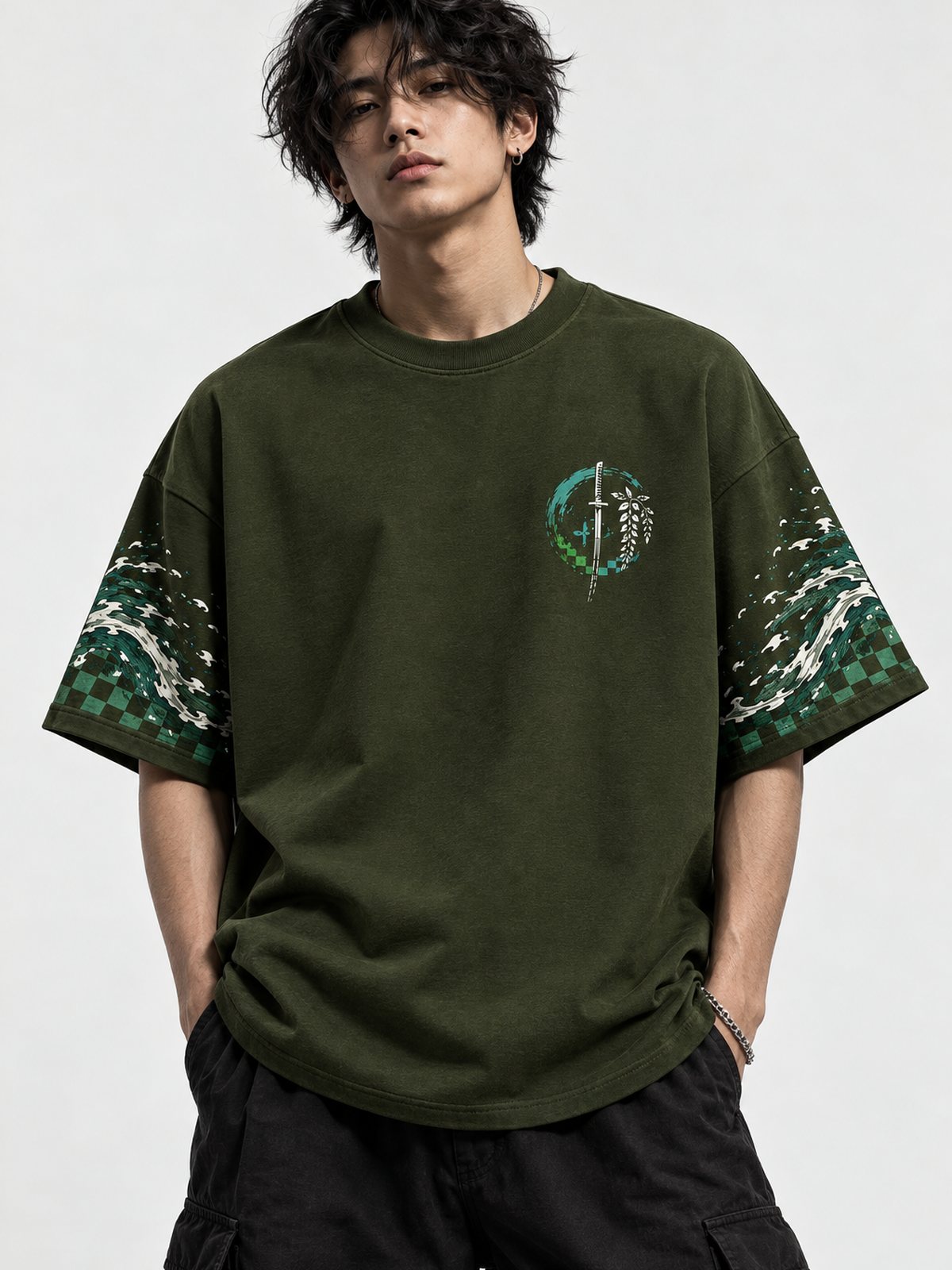 Tanjiro — Demon Slayer · Boxy Oversized T-Shirt — French Terry