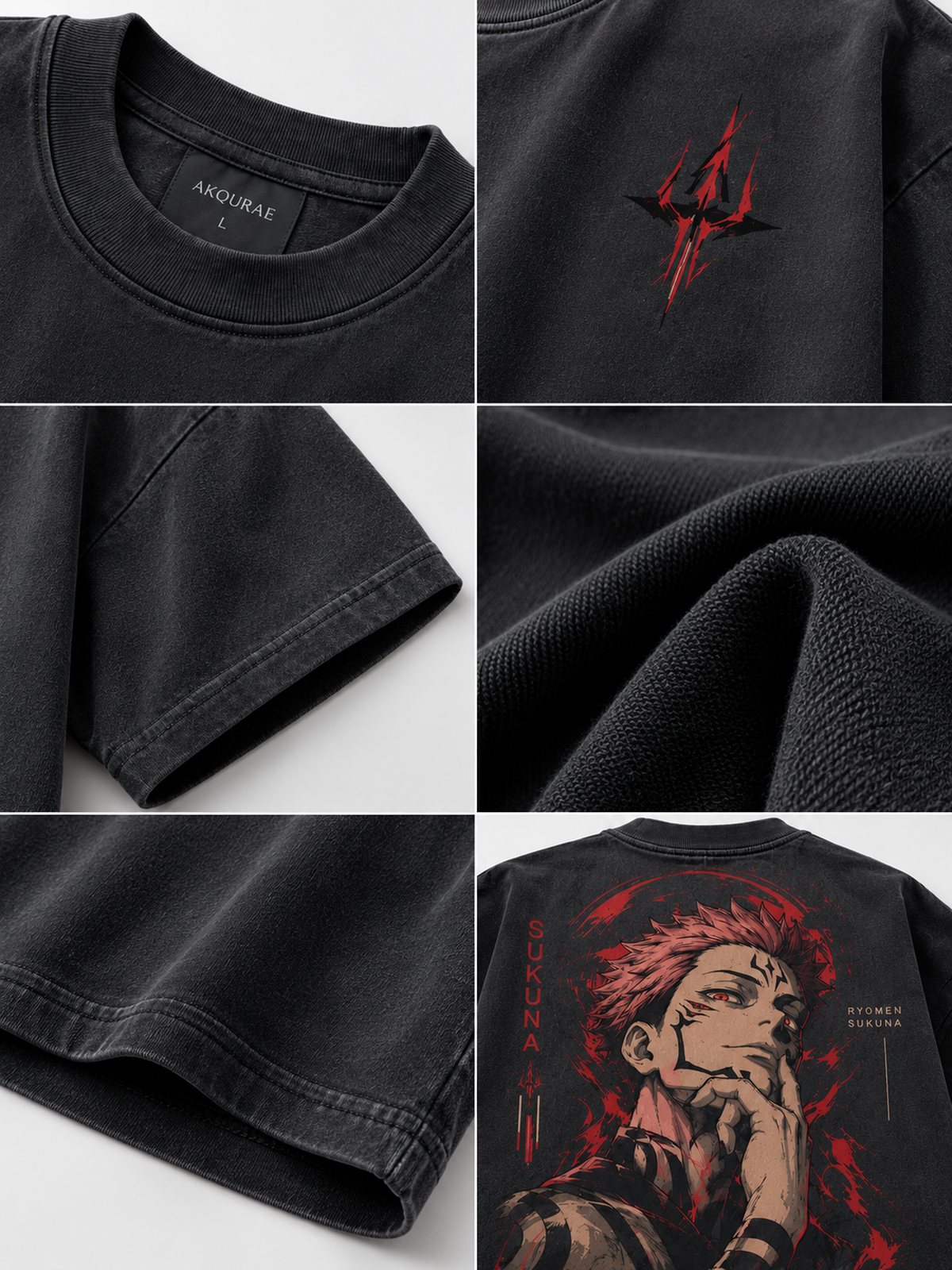 Sukuna — Jujutsu Kaisen · Boxy Oversized T-Shirt — French Terry