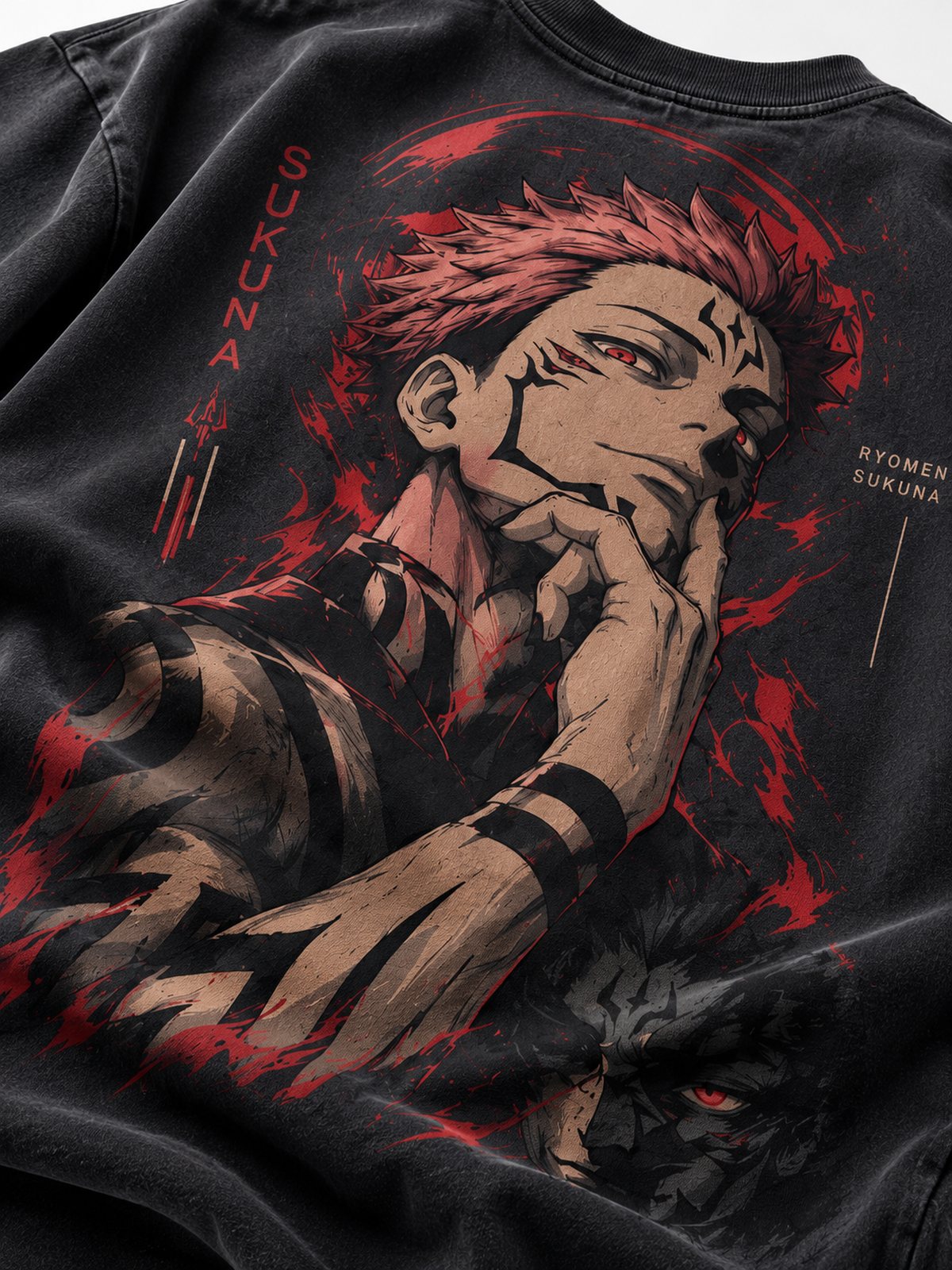 Sukuna — Jujutsu Kaisen · Boxy Oversized T-Shirt — French Terry