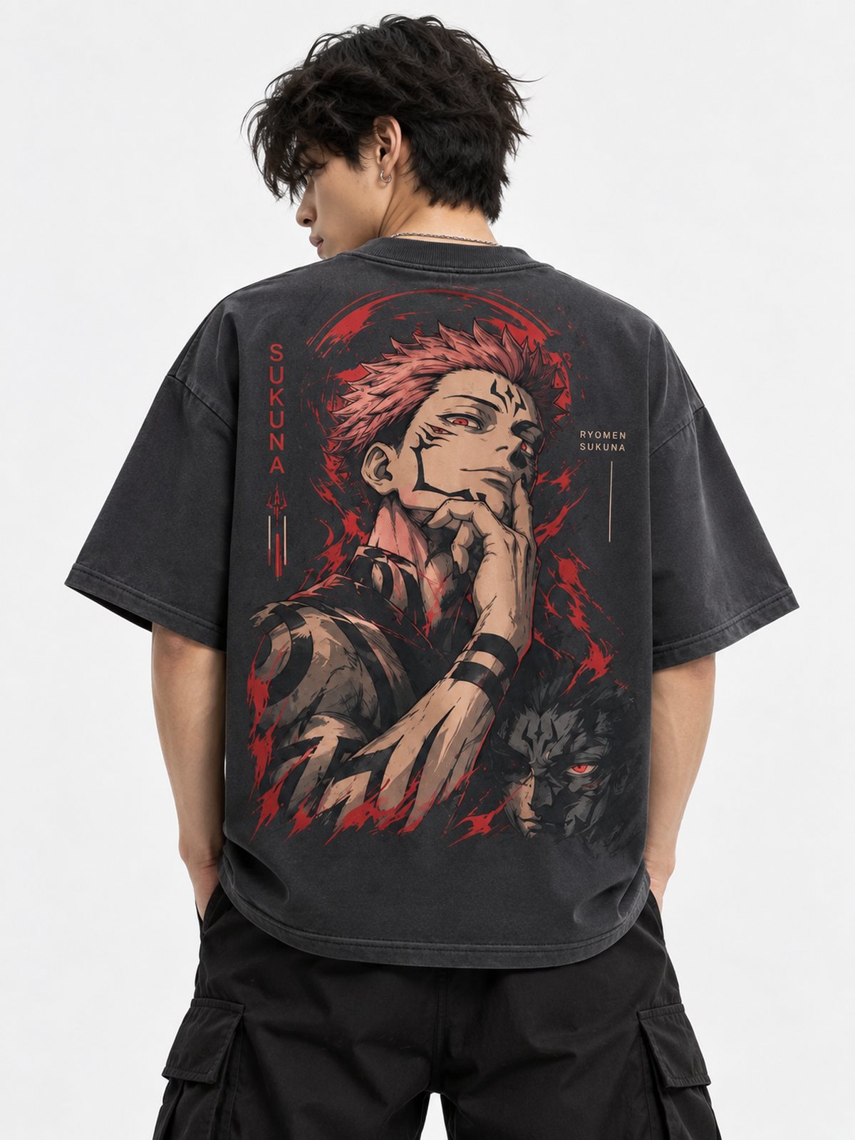Sukuna — Jujutsu Kaisen · Boxy Oversized T-Shirt — French Terry