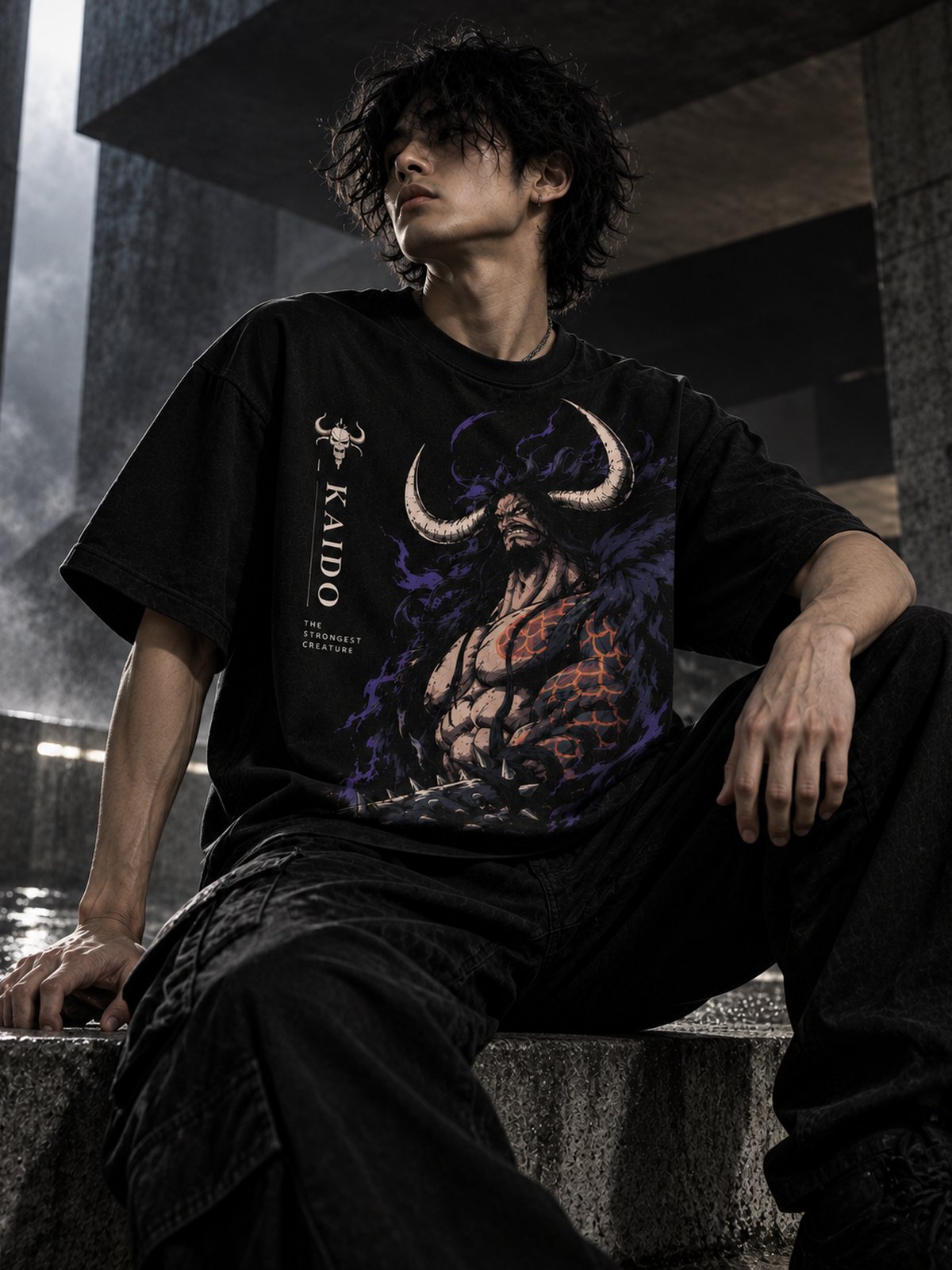 Kaido — One Piece · Boxy Oversized T-Shirt — French Terry