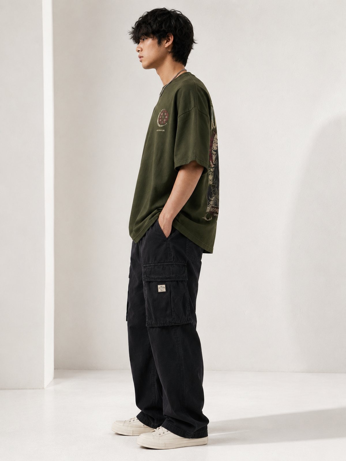 Kokushibo — Demon Slayer · Boxy Oversized T-Shirt — French Terry