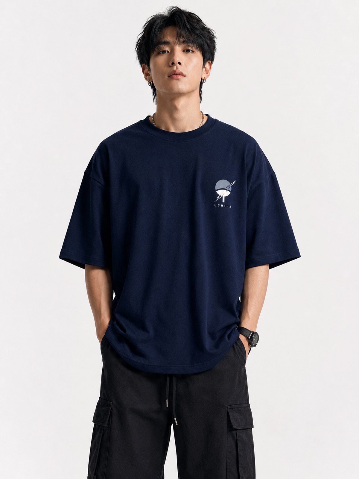 Sasuke — Naruto · Boxy Oversized T-Shirt — French Terry