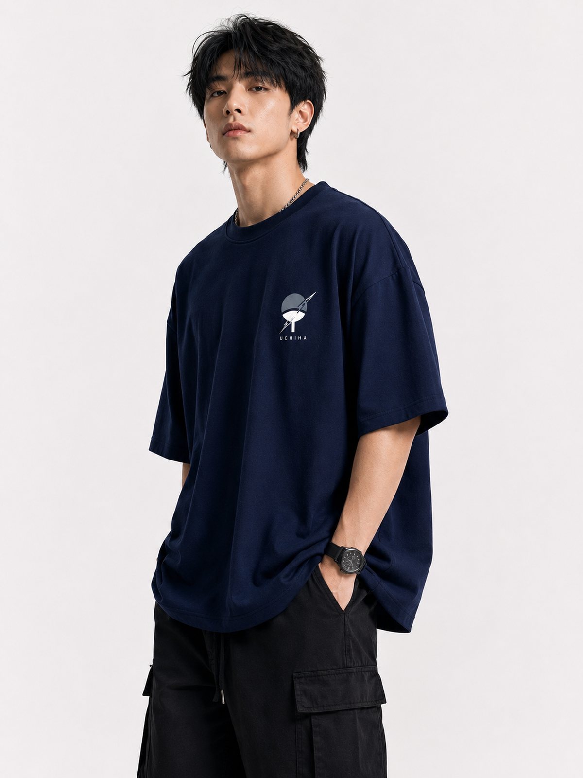 Sasuke — Naruto · Boxy Oversized T-Shirt — French Terry