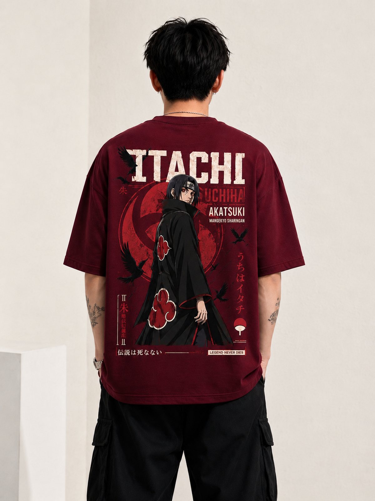 Itachi — Naruto · Boxy Oversized T-Shirt — French Terry