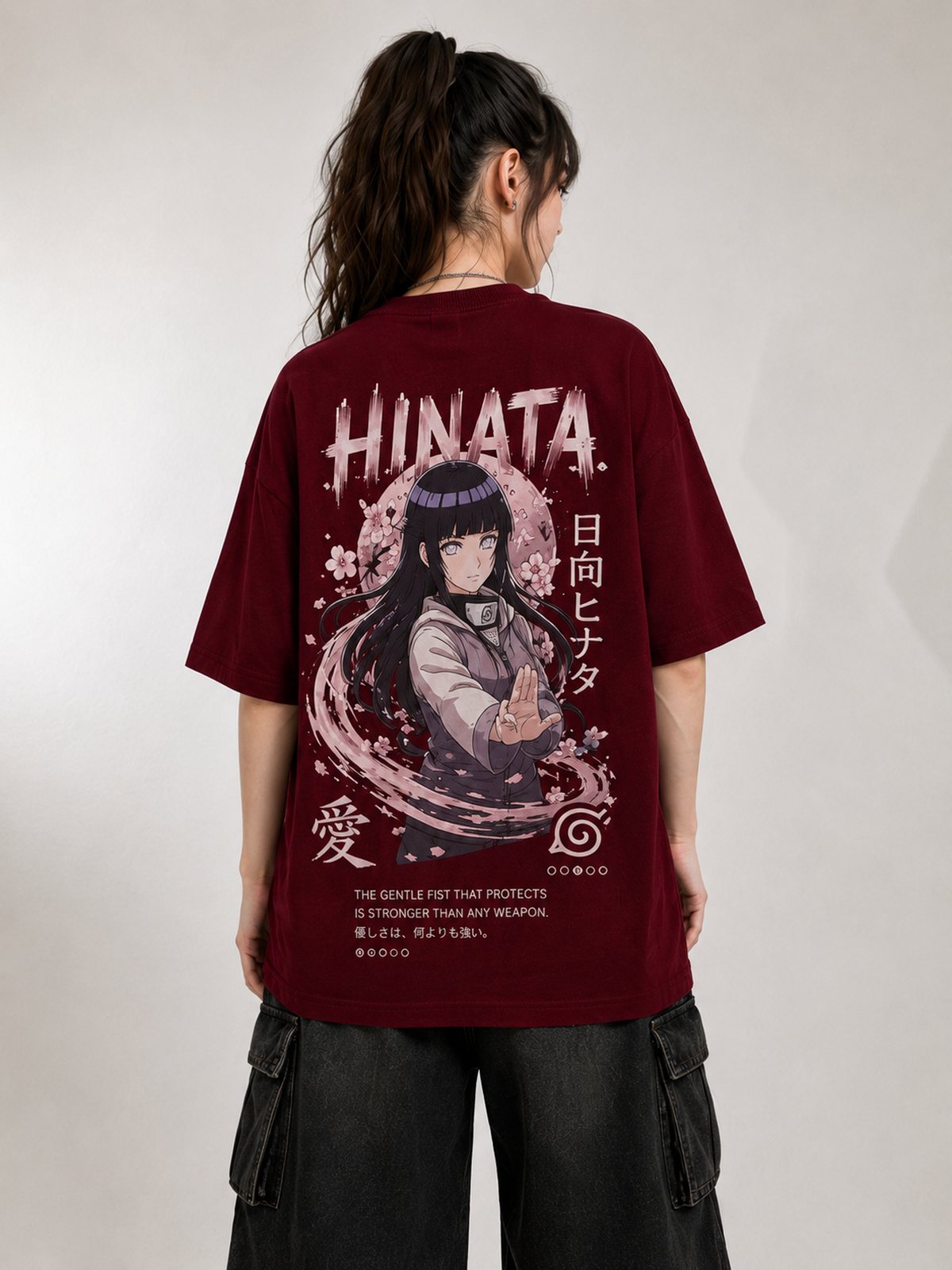 Hinata — Naruto · Boxy Oversized T-Shirt — French Terry
