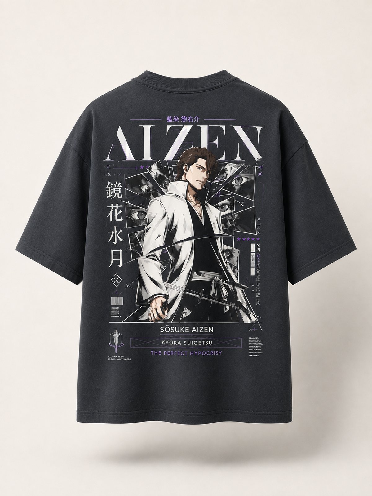 Aizen — Bleach · Boxy Oversized T-Shirt — French Terry